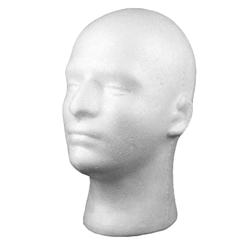 Foam Head Mannequin Wig Display Stands, Styrofoam Heads for Wigs, Hats, Halloween, 6 Pack, White, for Wigs Hats Halloween Decoration thumbnail 2