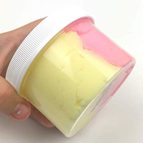 Strawberry Banana (8 fl/oz) - Scented Cloud Textured Slime - Handmade in USA - Dope Slimes - Pink/Yellow thumbnail 8