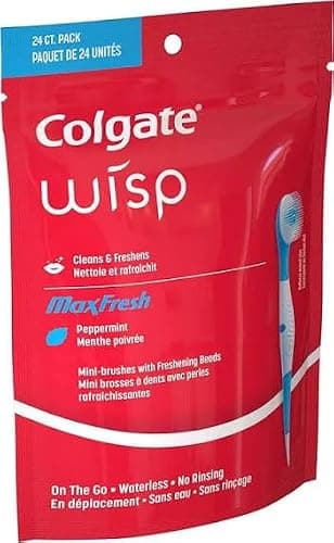 Colgate Optic White Wisp Disposable Mini Toothbrush, Cool Mint - 24 Count - Image 1