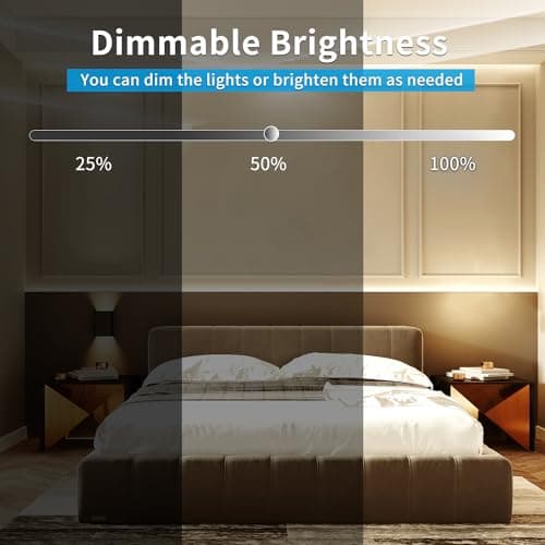 Yeewhale COB LED Strip Lights 50ft,3000K DC 24V Dimmable Warm White Flexible LED Rope Lights for Bedroom,with Remote and app Control LED Lights Strip for Living Room, Shelf, Cabinet thumbnail 5