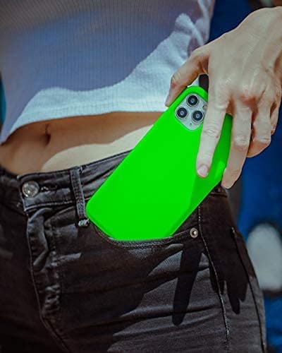 FELONY CASE - Apple iPhone 14 Pro Case - Neon Liquid Silicone, Soft Touch Slim Cover with Anti-Scratch Microfiber Lining, 360° Shockproof & Full Body Protection - (Green) thumbnail 8