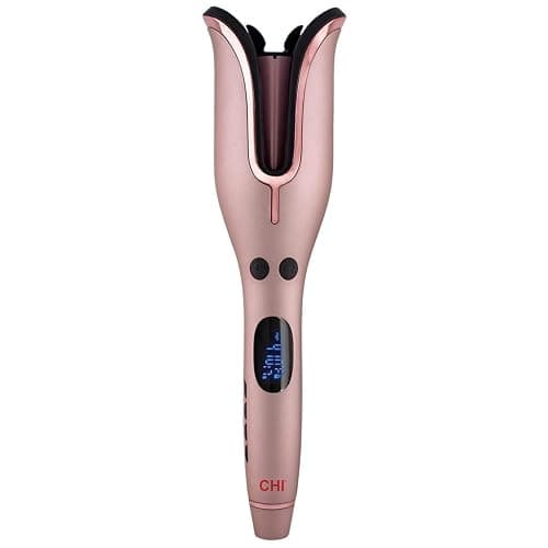 CHI Spin N Curl, Curling Iron For Healthy & Shiny Effortless Curls & Waves, Provides Preset Temperature Settings For Each Hair Texture, Rose Gold - Image 1