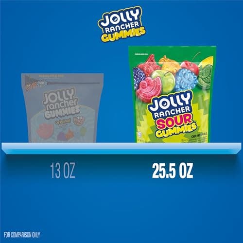 JOLLY RANCHER Sour Gummies Assorted Fruit Flavored Candy Resealable Bag, 25.5 oz thumbnail 4