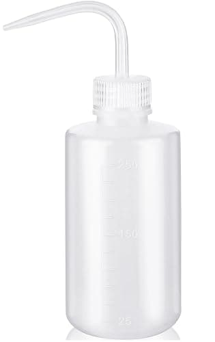 Valchoose Plastic Squeeze Bottle Leak Proof, 250ml | 8.5oz White Wash Bottle Chemical, LDPE, Safety, Medical with Narrow Mouth Scale Labels for Succulent Tattoo Label Watering (1 Bottle) - Image 1