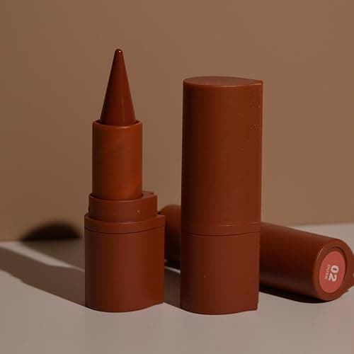 3Pcs 2-in-1 Gradient Lip Liner and Lipstick Lip Combo Set - Coffee Bean & Mulberry & Dark Colors Achieve Flawless Contour and Gradual Ombre Effect Crayon Form Cone Tip, Dark Brown Black Lip Liner Set thumbnail 5