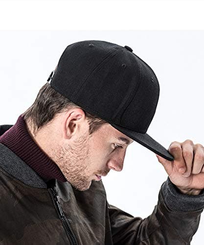 Snapback Hats for Men Baseball Cap Adjustable Flat Bill Trucker Dad Gift Skull Hat Skeleton Hand Snap Backpack Skateboard Hats for Boys Teen Black thumbnail 3