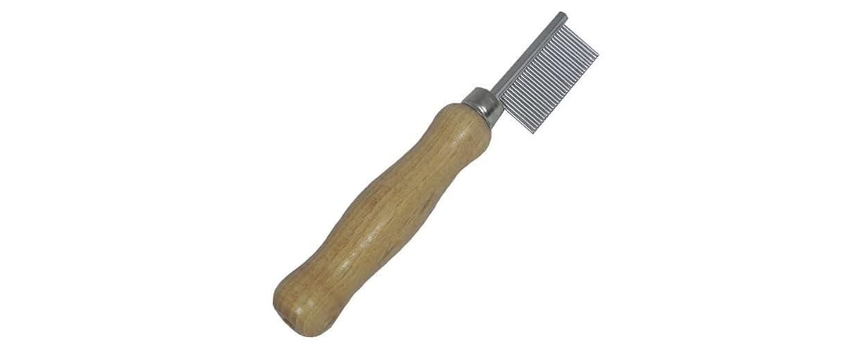 Smart Grooming Quarter Marking Comb Wooden Handle - Clear, Regular - Image 1