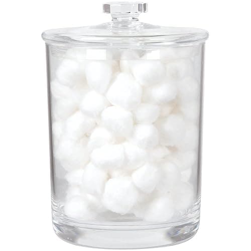 ForPro Professional Collection Acrylic Apothecary Jar with Lid, 60 Oz Storage Container for Bathroom, Kitchen and Office, 7.75" x 5" thumbnail 4