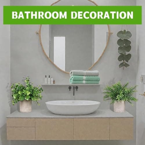 Artificial Plants Indoors in Pots, 4 Set Small Fake Plants, Plastic Eucalyptus, Rosemary, Mini Succulents Faux Plant for Office Desk Decor, Bedroom, Bathroom, Kitchen, Home Decoration. thumbnail 2
