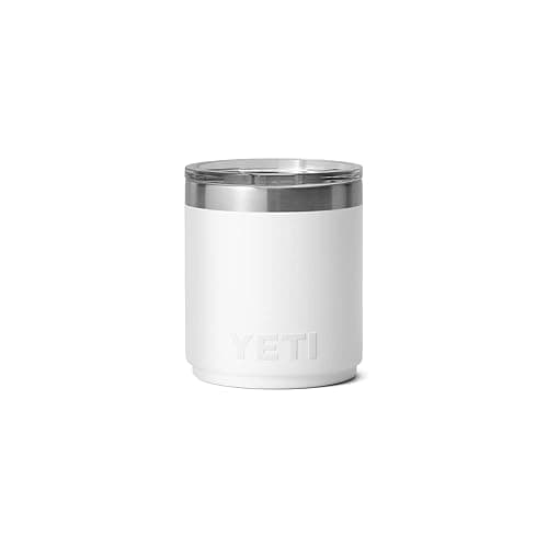 YETI Rambler 10 oz Stackable Lowball 2.0, Vacuum Insulated, Stainless Steel with MagSlider Lid, White - White thumbnail 5