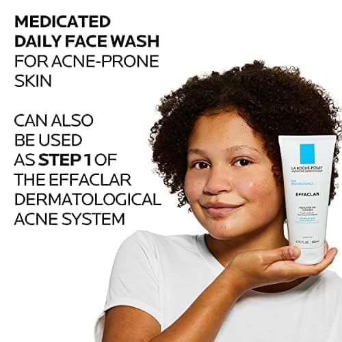 La Roche-Posay Effaclar Medicated Gel Cleanser, 2% Salicylic Acid Cleanser + LHA + Glycerin, Dermatologist Tested Foaming Acne Face Wash, Clear & Prevent Acne Breakouts, Oil Free, Targets Excess Oil thumbnail 7
