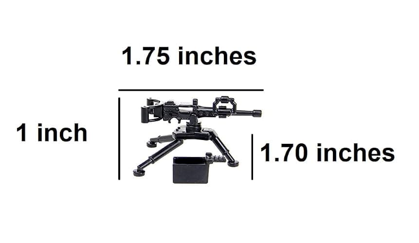 M2 Machine Gun + SM3 Tripod .50 Designed for Brick Minifigures thumbnail 2