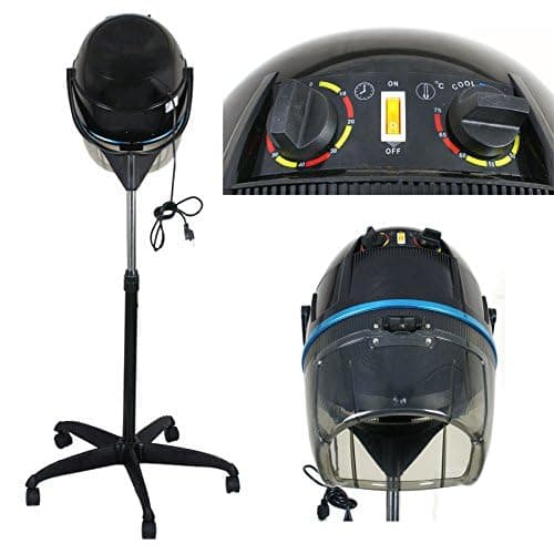 Saturnpower Hair Dryer 1300W Professional Adjustable Hooded Floor Hair Bonnet Dryer Stand Up Hair Dryers with Rolling Base for Home Salon Spa Beauty Equipment, Black thumbnail 2