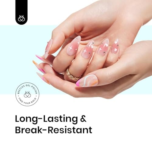 Beetles 5 in 1 Nail Glue Gel for Nail Tips and Clear Acrylic Nails Long Lasting, Curing Needed UV Extension Glue for Clear False Nail Tips and Clear Press on Nails, Nail Repair Treatment - 0-Nail Glue for Tips thumbnail 5