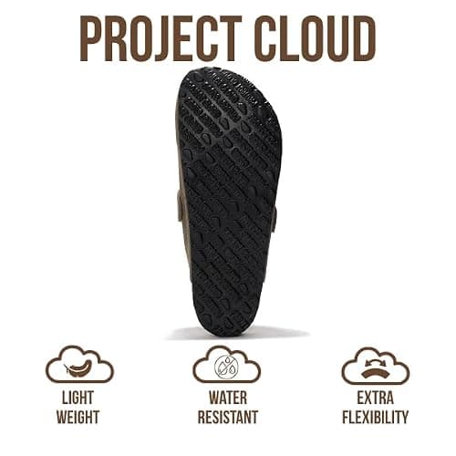 Project Cloud Mens Clogs - 100% Full Grain Genuine Leather Memory Foam Clogs for Men Arch Support Cork Footbed - Non Slip Platform Mules (Brooklyn) thumbnail 4