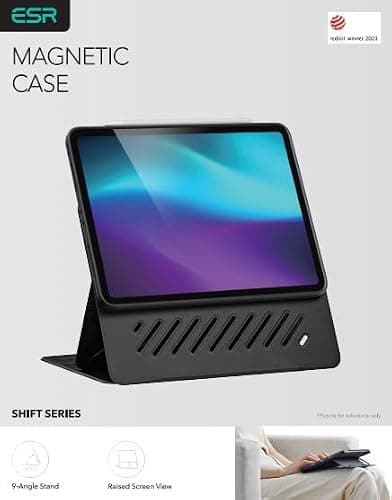 ESR for iPad Pro 13 Inch Case (M5/M4) 2025/2024, Rotating Case with Removable Magnetic Cover, Adjustable Portrait/Landscape Stand, 9 Standing Angles, Shift Series, Pink thumbnail 9