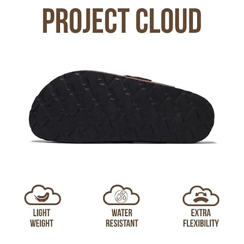 Project Cloud Genuine Leather Footbed Clogs for Women - Memory Foam Arch Support Slippers for Women - Trendy Slip-ons Women's Mules & Clogs Sandals (Benton) thumbnail 4
