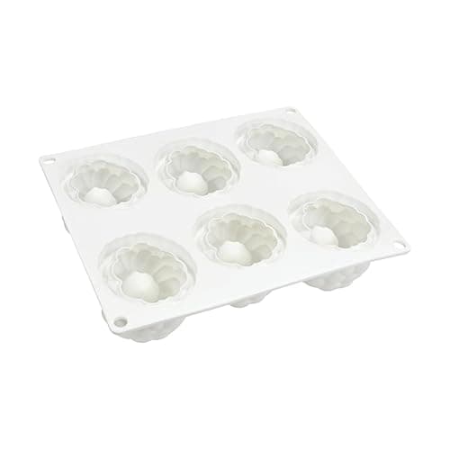 mostsom Silikon-Dessertform, 6 Mulden, Himbeer-Muster, Schokoladen-Mousse-Kuchenform, flexible Backform für Süßigkeiten, Gelee, Eiswürfel (B_ Himbeere) thumbnail 7