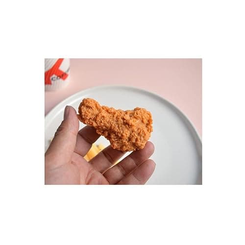 tenghong2021 Imitation Food Keychain Fried Chicken Leg Nuggets Wing Creative Keyring Fun Cute Handbag Purse Car Accessories thumbnail 4
