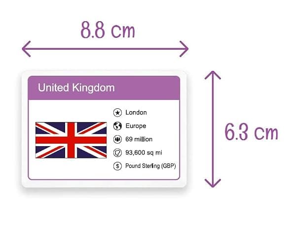 Little Wigwam Flags Of The World Flash Cards - Set of 216 Flags + Country Information thumbnail 2