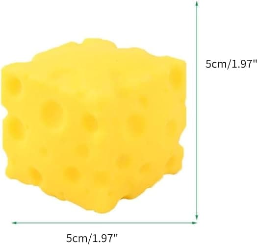 Yellow Cheese Squeeze Toy,Soft Novelty , Theme Cheese Cubes Squishy (Small) thumbnail 3
