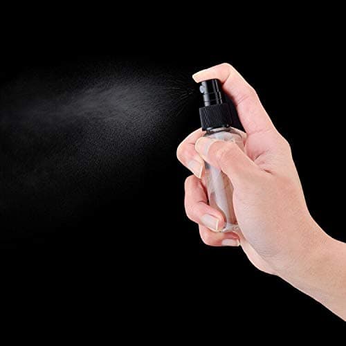 LISAPACK 1oz Small Spray Bottle (12 Pack), Mini Travel Size Plastic Sprayer | 30ml empty atomizer bulk, fine mist, clear water pump, refillable watercolor mister set, portable spritzer, leak proof, TSA thumbnail 2