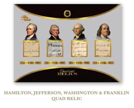 Pieces of the Past 2024 1700s Edition: Contains 4 Packs with 4 Cards Each- Total of 4 relic Hits- 100 Different relic Cards Featuring Historical Figures Like Beethoven and Washington thumbnail 4