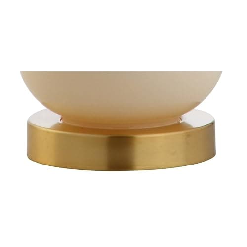 JONATHAN Y 20.5" Ivory Glass Table Lamp, Modern Gourd Bedside Nightstand Lamp for Bedroom, Living Room, White Linen Shade, LED Bulb Included (JYL1028B) thumbnail 6