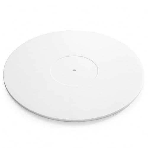 QWORK® Tapis de Platine Vinyle Acrylique 30cm, Blanc Épaisseur 4mm Tapis pour Basses Définies et Résonance Réduite thumbnail 6