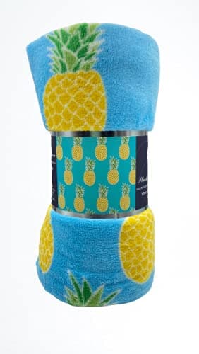 Whimsy Plush Fleece Tropical Throw Blanket (50" x 60") - Pineapple Blanket for Boys, Girls and People of Any Ag thumbnail 8