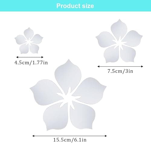 QEXUJOW Wandaufkleber,18 Stück Spiegel Wandaufkleber,DIY Kunst Wandtattoos,Verwendet für Die Hintergrunddekoration Von Schlafzimmer,Badezimmer,Zimmer,Wohnzimmer(Silber) thumbnail 2