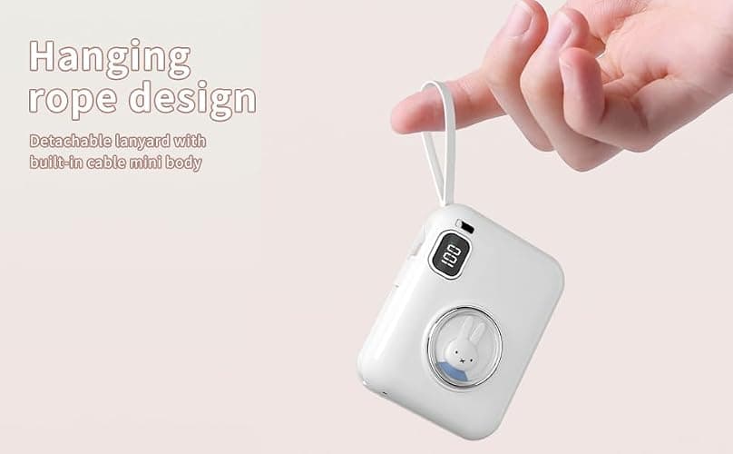MIPOW x Miffy 20W Power Bank w/Smart Magic Dual Cables (White-Blue) thumbnail 6