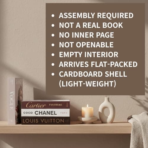 PROBENEX Luxe Large | 4 PCS Decorative Books for Home Decor | Coffee Table Book Decor | Faux Books for Decoration | Aesthetic Shelf & Bookshelf Decor for Living Room, Bedroom, or Office thumbnail 3
