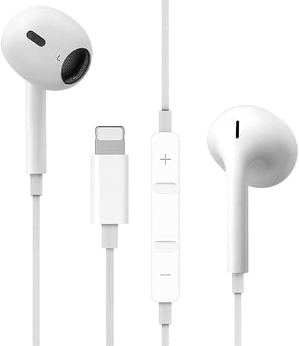 XLSFPY Wired Headphones for iphone,[MFi certified] HiFi stereo noise-canceling wired in-ear headphones, built-in microphone and volume control, compatible with iPhone 14/13/SE/12/11/XR/8/7/XS - Image 1