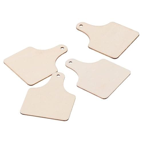 Uniquer 40Pcs Unfinished Wooden Cow Ear Tags Cutouts with Ropes,Farmhouse Blank Hanging Cow Tags for DIY Craft,Home Party Christmas Decor thumbnail 8