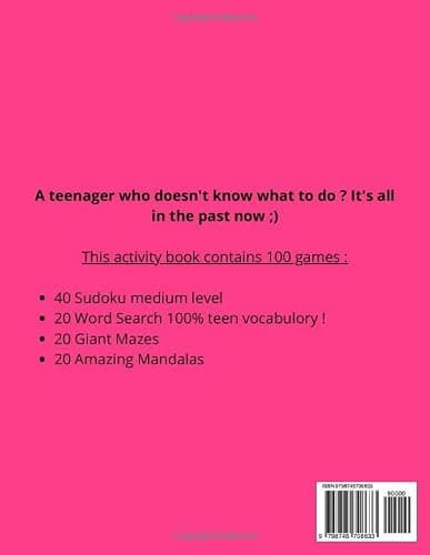 OMG I'm So Bored ! The Activity Book for Teens: 100 Games for 12-17 years old | Sudoku - Word Search - Mazes - Mandalas | Hours of Fun for Boys & Girls thumbnail 2