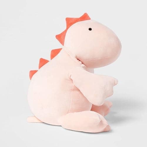 OSOCU 1.4 LB Weighted Stuffed Stegosaurus Animals Plush - 16 Inch Squished Long Dinosaur Jumbo Pillow - Kawaii Plushies Hugging Toy Gifts for Kids - Soft Pink Dino Stuffed Animal Toy (Stegosaurus) thumbnail 6
