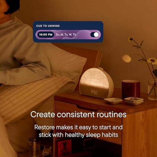 Hatch Restore 3 Sunrise Alarm Clock, Sound Machine, Smart Light (Putty) - White Noise, Screen-Free Sleep Routine thumbnail 9