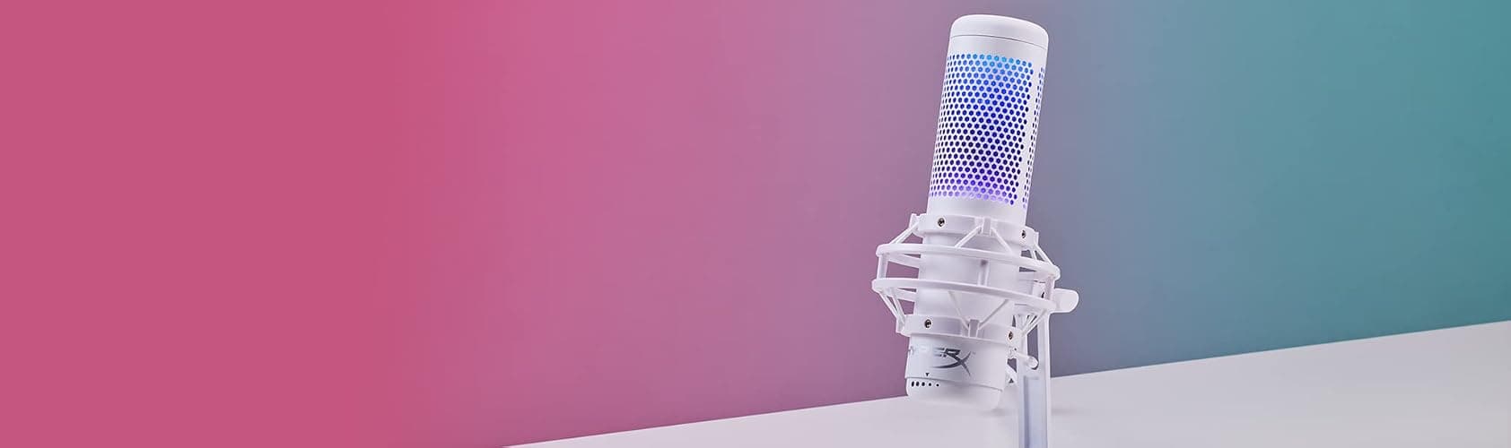 HyperX QuadCast S – RGB USB Condenser Microphone for PC, PS5, Mac, Anti-Vibration Shock Mount, 4 Polar Patterns, Pop Filter, Gain Control, Gaming, Streaming, Podcasts, Twitch, YouTube, Discord – White - White - QuadCast S White - Microphone thumbnail 13