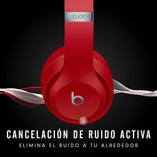 Beats Studio3 Wireless Noise Cancelling Over-Ear Headphones - Apple W1 Headphone Chip, Class 1 Bluetooth, 22 Hours of Listening Time, Built-in Microphone - Red thumbnail 3