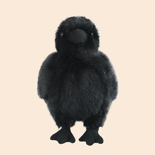 DIKAYOS Crow Plush Stuffed Animal - 6inch Soft Black Fluffy Lifelike Racock Stuffed Doll, Cute Decorative Plush Toy for Home Decor, Gift for Family, Pet Party Favors, Collectible Bird Plushie thumbnail 6