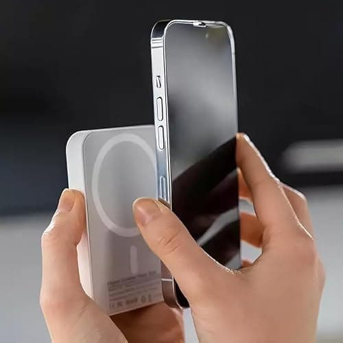 Magnetic Wireless Power Bank 5000mAh - Ultra Slim Power Bank Fast Charging Compatible with iPhone, Google & Smartphones - Fast Qi Charging Battery Pack, LED Indicator Travel Friendly thumbnail 3