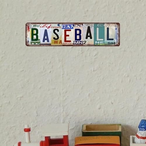 Baseball Wall Decor Baseball Room Decor For Boys Tin Sign Vintage Sports Decor Poster Memorabilia Baseball Street Signs Man Cave Home Room Bar Wall Decor 16 X 4 Inches thumbnail 2