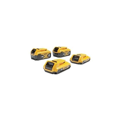 DEWALT 20V MAX Lithium Ion Battery, 2 Ah and 4 Ah, 4-Pack, Fuel Gauge LED Charge Indicators (DCB324-4) thumbnail 2