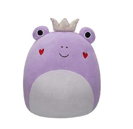 Squishmallows 8" Francine Purple Frog with Heart Cheeks and Gold Crown Valentine Day Plush- Officially Licensed Kellytoy - Collectible Soft & Squishy Puppy Stuffed Animal Toy - 8 Inch - Image 1