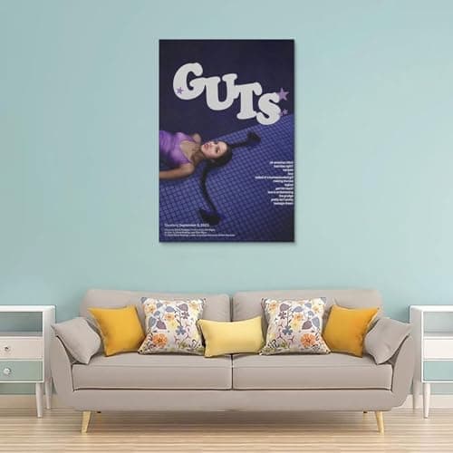 Olivia Poster Rodrigo Guts Album Cover Canvas Art Poster And Wall Art Hanging Decor for Modern Family Corridor Posters 12x18inch(30x45cm) thumbnail 2