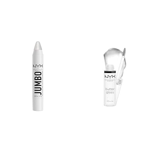 NYX PROFESSIONAL MAKEUP Jumbo Multi-Use Face Highlighter Stick Vanilla Ice Cream and Butter Gloss Sugar Glass Lip Gloss Bundle - Image 1