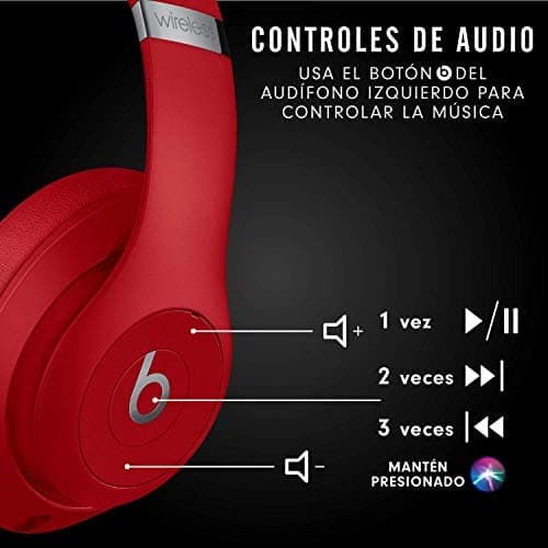 Beats Studio3 Wireless Noise Cancelling Over-Ear Headphones - Apple W1 Headphone Chip, Class 1 Bluetooth, 22 Hours of Listening Time, Built-in Microphone - Red thumbnail 6