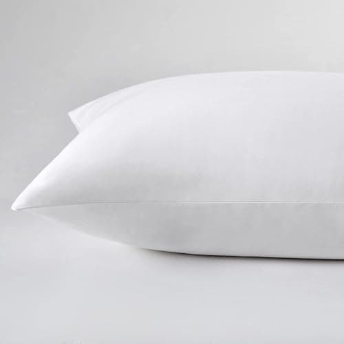 LOSAFEFE 100% Cotton Zippered Pillow Cases Standard Size Set of 2, Super Soft & Breathable Pillow Protectors with Zipper, White Pillow Case Covers 20x26 Inches thumbnail 5