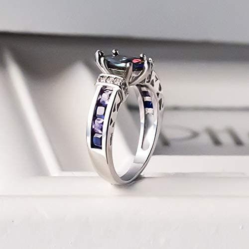 1pc Colorful Oval Zircon Ring Unique Design for Women Perfect for Dating Parties Personalized Gifts Elegant Jewelry thumbnail 4